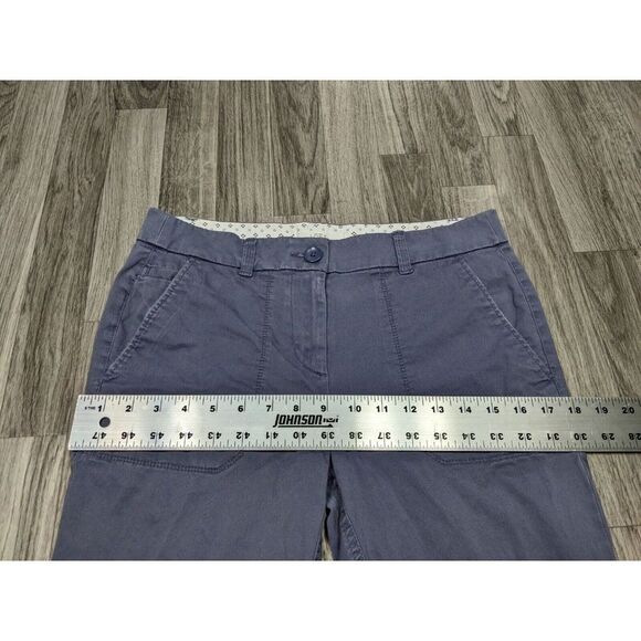 (3/$35) Ann Taylor Loft Pockets Slate Grey Blue Straight Leg Cropped Pants - Picture 7 of 10